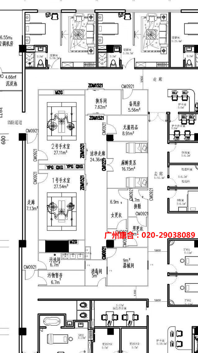 手術(shù)室裝修平面圖